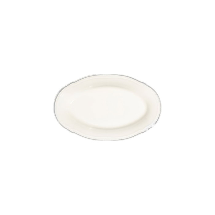 Hermia Platin Yaldız Fulya 53 YTKM Juego de Cena de Porcelana Blanco y Plata